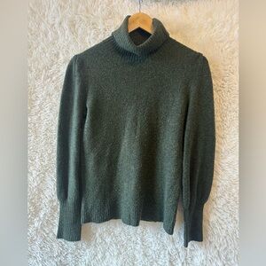 J-crew wool moss green turtleneck